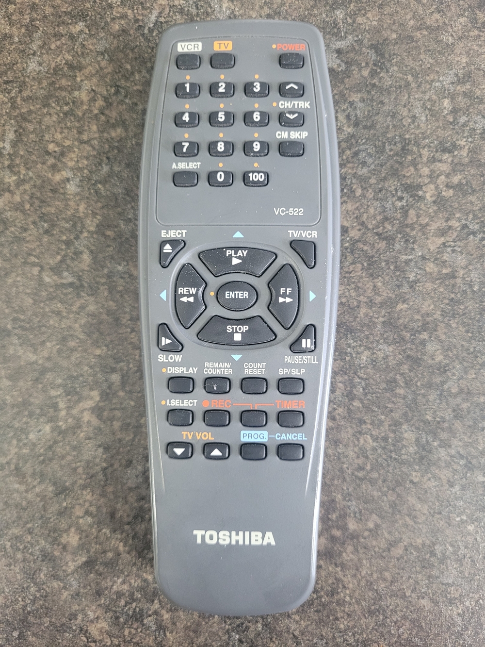 Toshiba VC-522 VCR/TV For W422 W521 W522 REMOTE